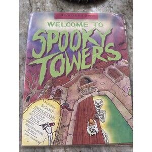 Vintage Henderson Spooky Towers Activity Book Mobile Skeleton Door Hangers NOS
